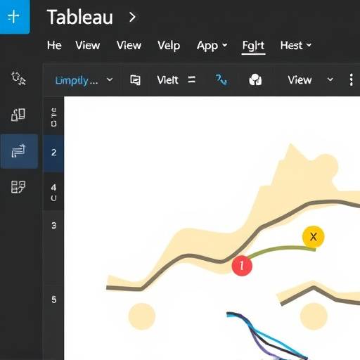 Screenshot showing Tableau's drag-and-drop interface for building visualizations.